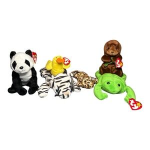 TY Original Beanie Baby 3 Blizzard Seaweed‎ Tag error Legs 1-2000 China 2 Teenie